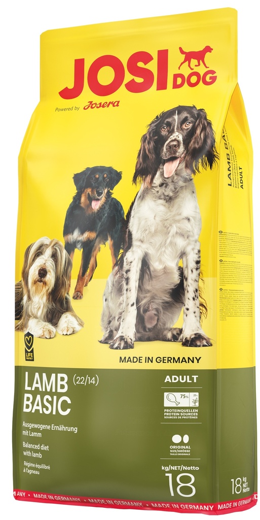JosiDog Lamb Basic 18kg  Miel