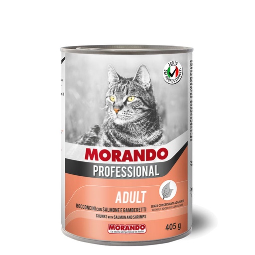 Morando bucati de somon și creveți 405g.