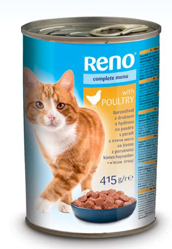 RENO conserve p/u pisici  415 гр (gaina)