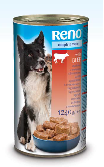 RENO Dog CHUNK BEEF (Vita) 1240 g.