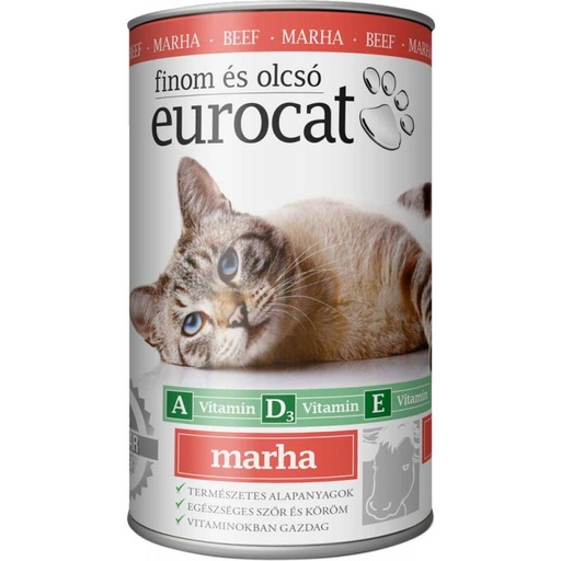 EuroCat консервы для кошек  415 гр говядина