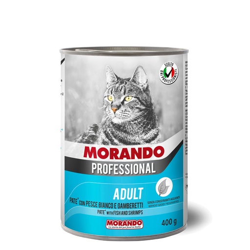 Morando Pate Peste bianca e gamberrete 400 g.